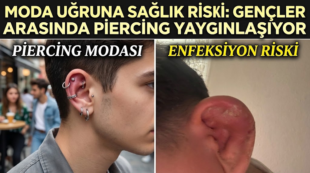 MODA UĞRUNA SAĞLIK RİSKİ: GENÇLER ARASINDA PİERCİNG YAYGINLAŞIYOR